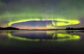 Noorderlicht in de winter, Finland