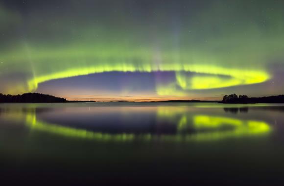 Noorderlicht in de winter, Finland