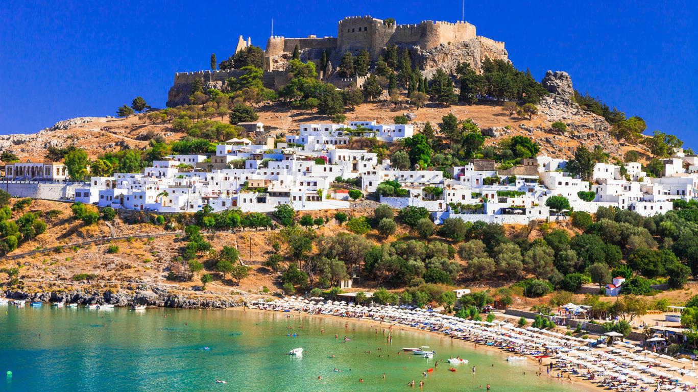 Een kasteel op Rhodos