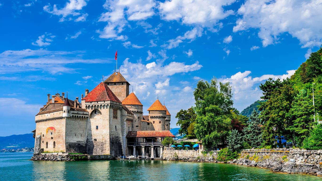 Chillon kasteel in Zwitserland